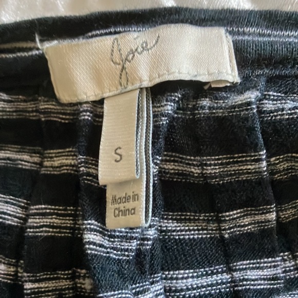 Joie Shugusa linen jersey striped boxy slouchy dolman sleeves top blouse S - Picture 4 of 4